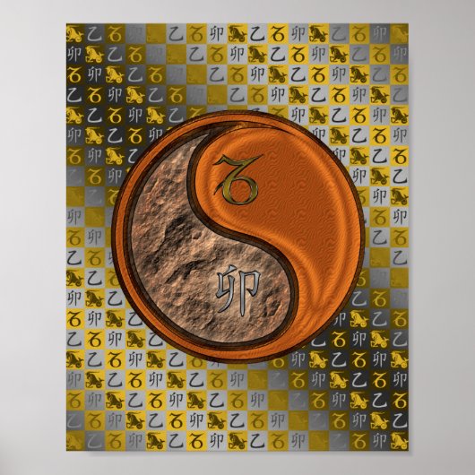 Steenbok & Hout Konijn Poster (Voorkant)