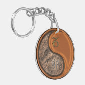 Steenbok & Hout Konijn Sleutelhanger (Voorkant Links)