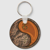 Steenbok & Hout Rat Sleutelhanger (Achterkant)