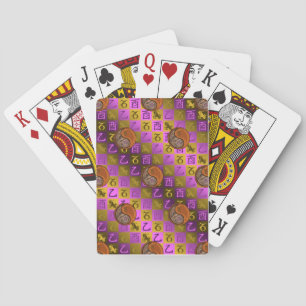 Steenbok & Houten Haan Pokerkaarten