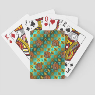 Steenbok & Houten Hond Pokerkaarten