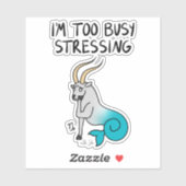 Steenbok: "Ik heb het te druk met stress." Sticker (Vel)