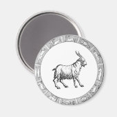 Steenbok in een Zodiac Ring Magneet (Voorkant / Achterkant)