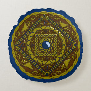 Steenbok Mandala Rond Kussen