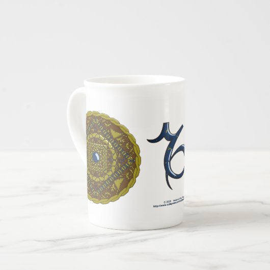 Steenbok Mandala Speciale Mok (Voorkant links)