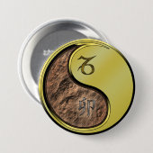 Steenbok & Metaal Konijn Ronde Button 7,6 Cm (Voorkant /achterkant)