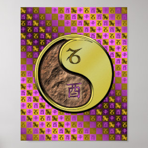 Steenbok & metalen haan poster