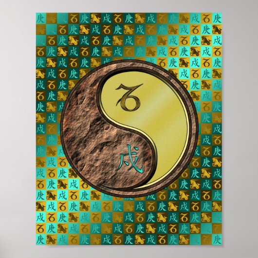 Steenbok & metalen hond poster (Voorkant)