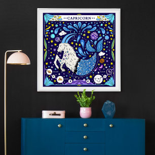 Steenbok: "Mountain Ambition" dierenriem Poster