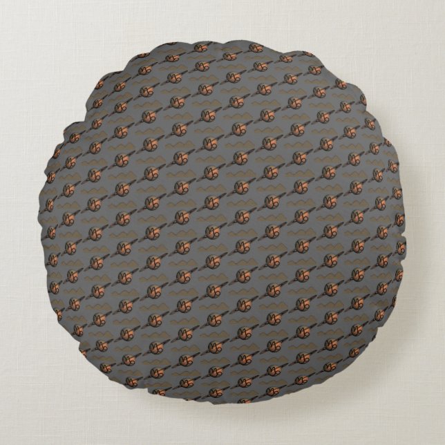 Steenbok Rond Kussen (Voorkant)
