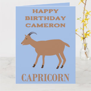 Steenbok Star Sign Geit Aangepaste Verjaardag Kaart