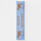 Steenbok Star Sign Geit Aangepaste Verjaardag Spandoek (Verticaal)