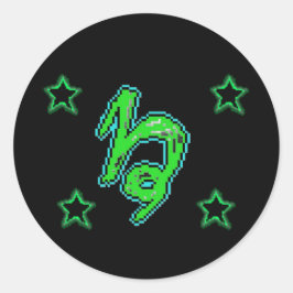 STEENBOK-sterren Ronde Sticker