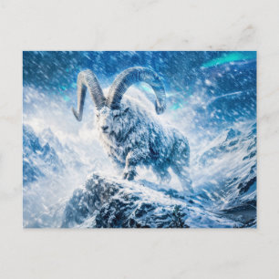 Steenbok Sterrenbeeld als Majestueuze Ram Onder Au Briefkaart