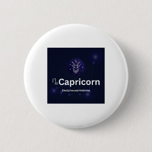 Steenbok sterrenbeeld Sticker Ronde Button 5,7 Cm