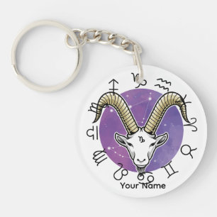 Steenbok & Stier Acryl Sleutelhanger