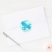 Steenbok teken Aqua Sticker (Envelop)