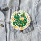 Steenbok Teken van de Dierenriem op een Ronde Button 4,0 Cm (In situ)