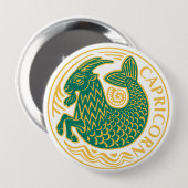 Steenbok Teken van de Dierenriem op een Ronde Button 4,0 Cm (Voorkant /achterkant)