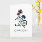 Steenbok Traits Verjaardag Kaart (Gele Bloem)