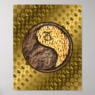 Steenbok & Vuur Rat Poster