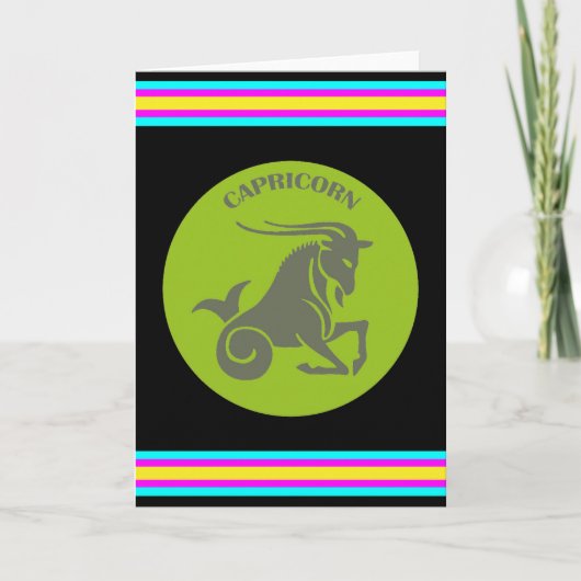 Steenbok Wenskaart Kaart (Voorkant)