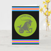 Steenbok Wenskaart Kaart (Gele Bloem)