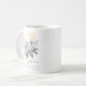 Steenbok Zodiac Bloemige Jasmin Astrologie Verjaar Koffiemok (Voorkant links)