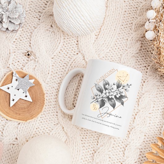Steenbok Zodiac Bloemige Jasmin Astrologie Verjaar Koffiemok