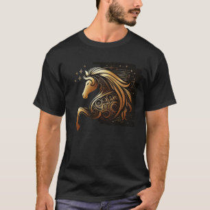 Steenbok Zodiac Gouden Paard Astrologie T-shirt