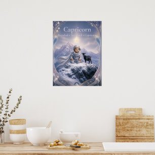 Steenbok Zodiac Kunst Droomachtige Astrologie Co Poster