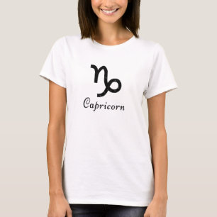 Steenbok Zodiac Logo Zwart T-shirt