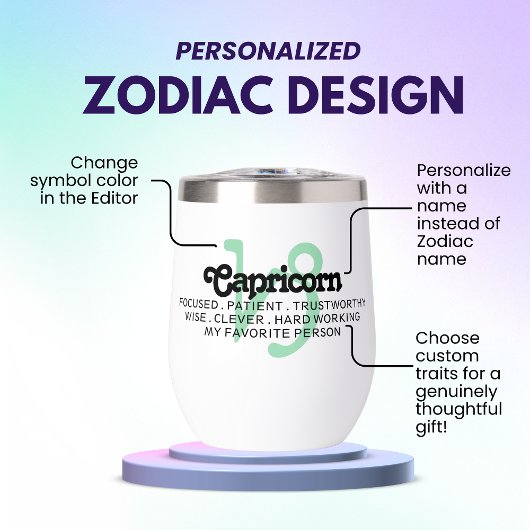 Steenbok Zodiac Sign Aangepaste eigenschappen