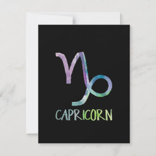 Steenbok Zodiac Symbool Astrologie Zeegeit Cadeau Kaart
