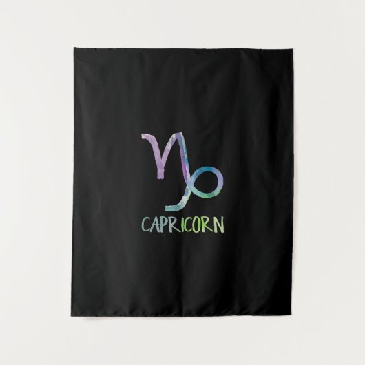 Steenbok Zodiac Symbool Astrologie Zeegeit Cadeau Wandkleed (Voorkant)