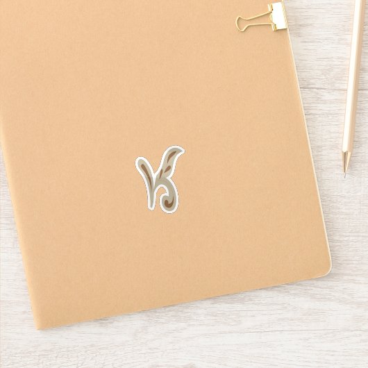 Steenbok Zodiac Symbool Sticker Boho Aarde (Notitieboek)
