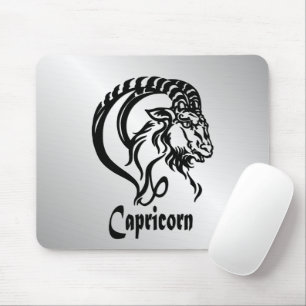 Steenbok Zodiac-teken en symbool Zilver Muismat