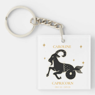 Steenbok Zodiac Teken Naam Astrologisch Gift Sleutelhanger
