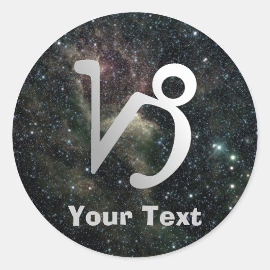 Steenbok Zodiac Universum Naam Gift Label Boekplaa (Voorkant)