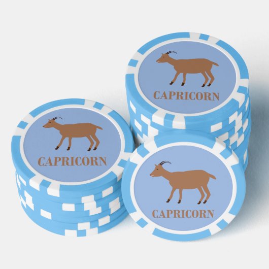Steenbokster teken geit poker chips (Opstapeling)