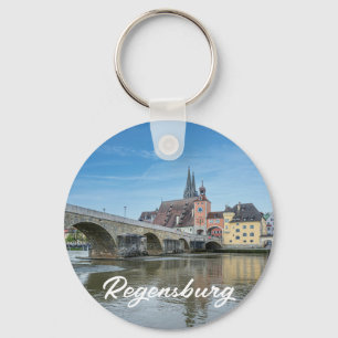 Steenbrug in Regensburg, Duitsland Sleutelhanger