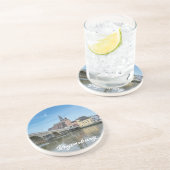 Steenbrug in Regensburg, Duitsland Zandsteen Onderzetter (Zijkant)