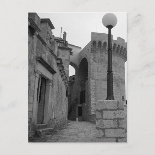 Steengebouwen in Korcula Briefkaart (Voorkant)