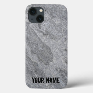 Steengranietstructuur grijs steenhoudend aardewerk iPhone 13 hoesje