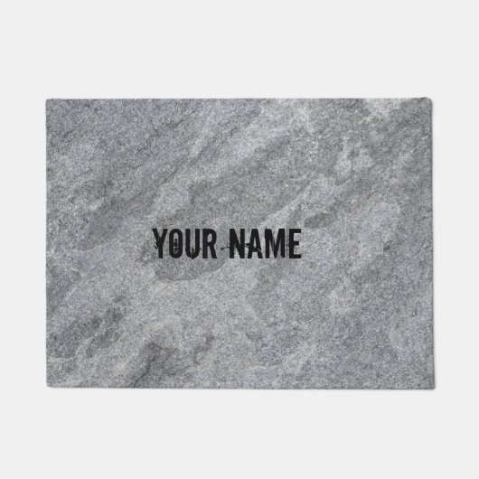 Steengranietstructuur grijs steenhoudend aardewerk deurmat (Voorkant)