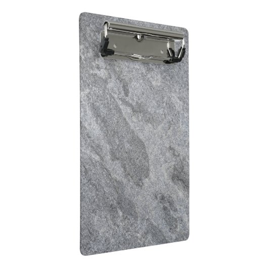 Steengranietstructuur grijs steenhoudend aardewerk mini klembord (Schuin)