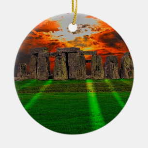 Steenhenge Standing Stones bij Sunset Keramisch Ornament