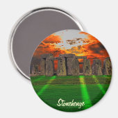 Steenhenge Standing Stones bij Sunset Magneet (Voorkant / Achterkant)