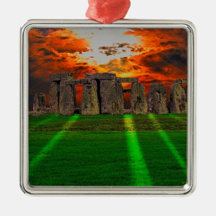 Steenhenge Standing Stones bij Sunset Metalen Ornament