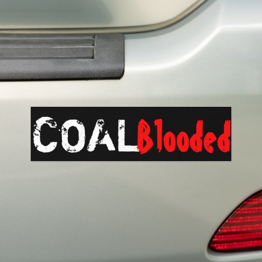 Steenkool geblodeerd bumpersticker (Op auto)